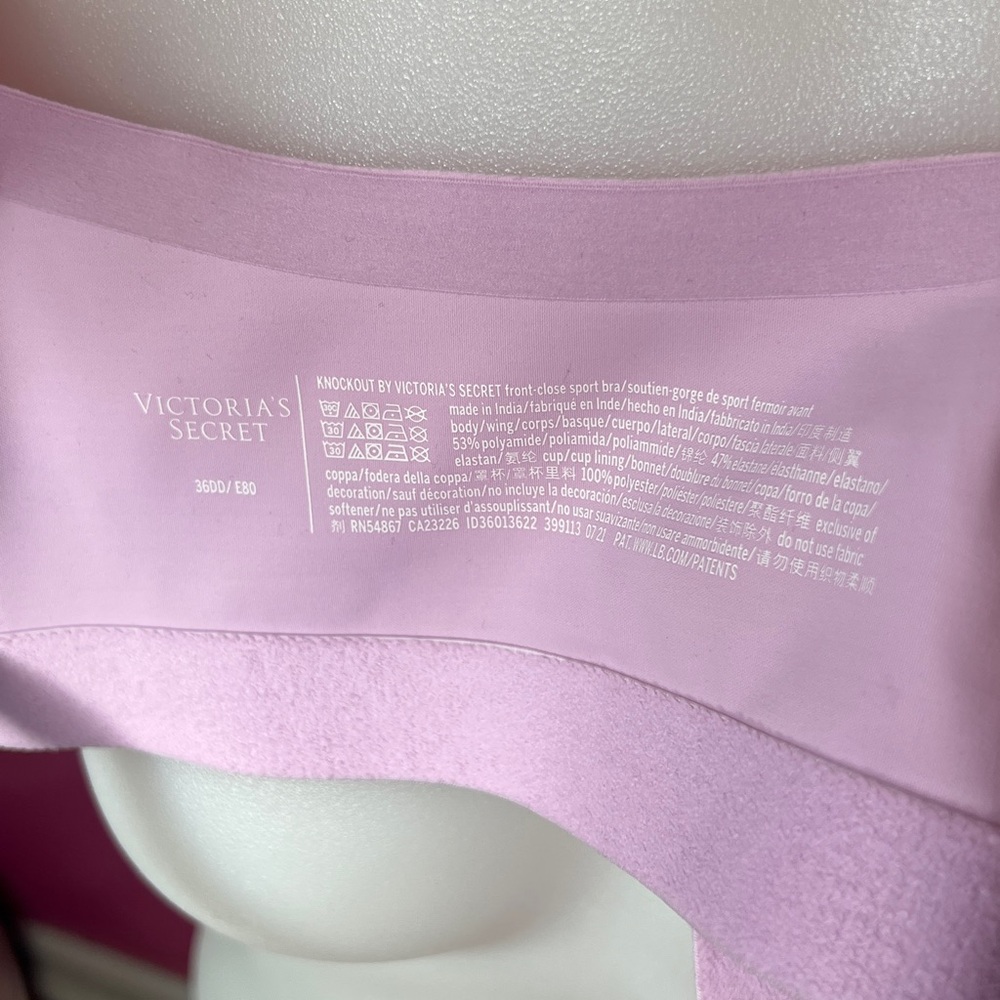 Victoria’s Secret bubblegum pink Zip-Front Sports Bra cup size 36DD - Picture 5 of 6